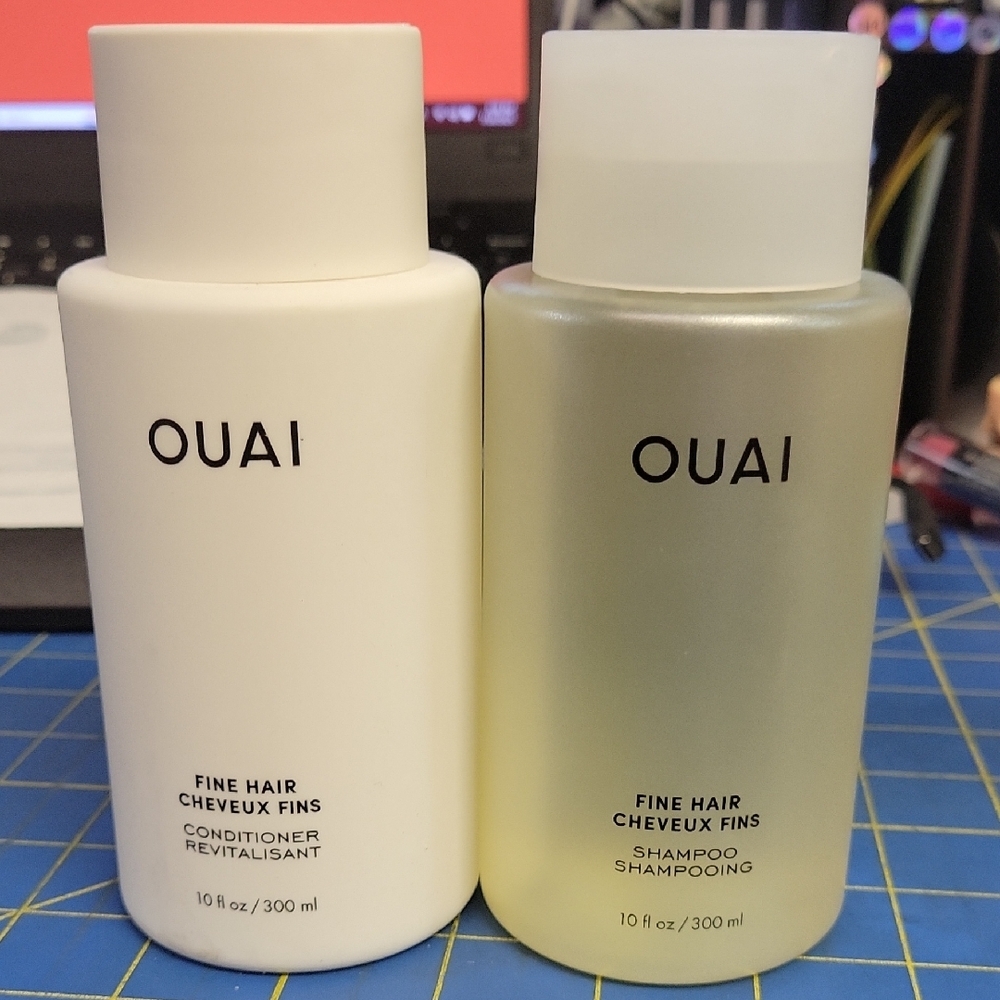 OUAI Fine Hair Shampoo 300ml & Conditioner 300ml Bottles New